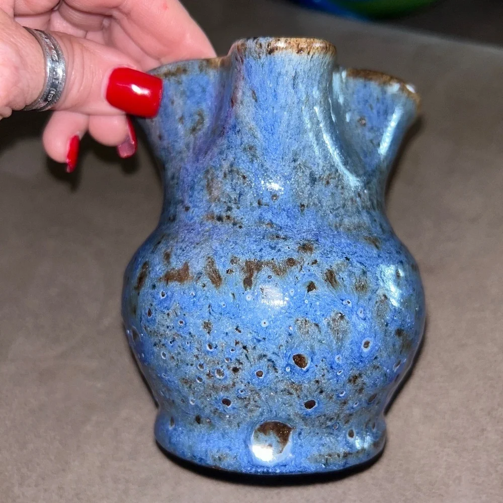 50%offw❤️ Vintage Monticello Studio Art Pottery Pitcher Signed 4.5 x 5”DR04